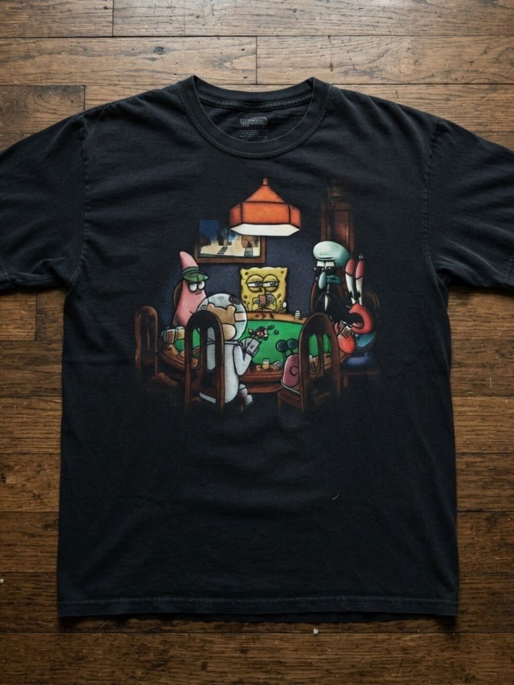 Funny SpongeBob Poker Game Meme Cartoon Graphic Unisex T-Shirt - Picture 1 of 2